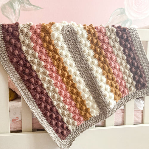 Heirloom crochet rainbow blanket