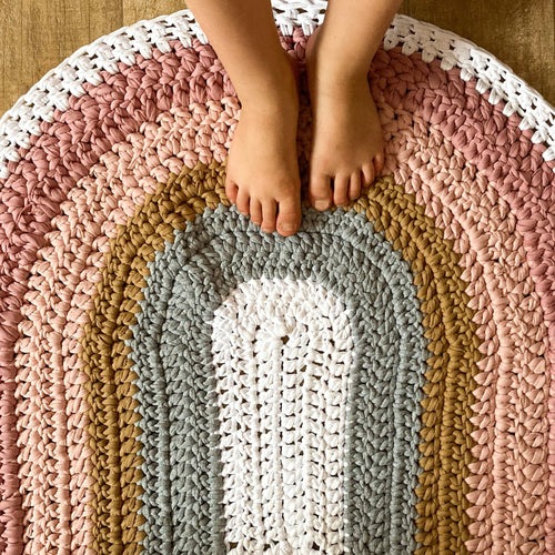 Rainbow Crochet Rug