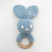 Load image into Gallery viewer, Crochet Bunny Ring Rattles/Teethers
