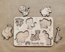 Load image into Gallery viewer, Wooden Zoo Kids Puzzle
