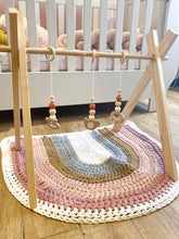 Load image into Gallery viewer, Rainbow Crochet Rug
