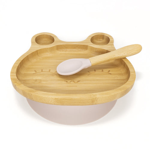 Organic Bamboo Plate Bunny – Oatmeal